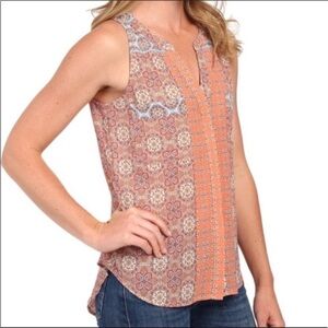 Sanctuary Collage Craft orange blue medallion print floral sleeveless top